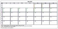 Choisissez les zones des vacances scolaires à afficher dans ce calendrier de mars 2017