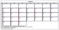 Choisissez les zones des vacances scolaires à afficher dans ce calendrier de juillet 2017