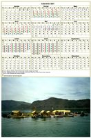 Calendrier 2013 annuel, 3 colonnes, une ligne par trimestre (format portrait avec photo)