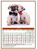 Calendrier d'avril 2017 chiens