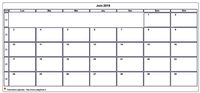 Choisissez les zones des vacances scolaires à afficher dans ce calendrier de juin 2019