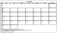 Choisissez les zones des vacances scolaires à afficher dans ce calendrier de janvier