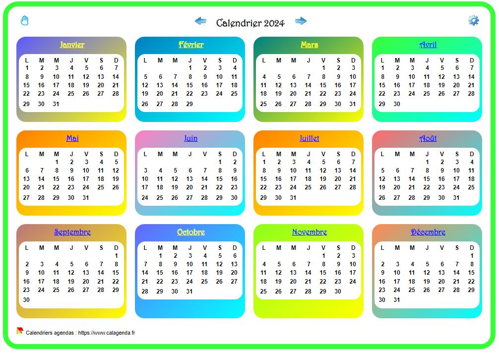 Calendrier 2024 Et 2025 Excel, Word Et PDF Calendarpedia