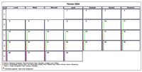 Choisissez les zones des vacances scolaires à afficher dans ce calendrier de février 2024