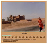 Calendrier mensuel horizontal avec photo