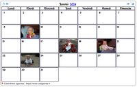 Calendrier de juin 2024 avec photos d'anniversaires dans les cases