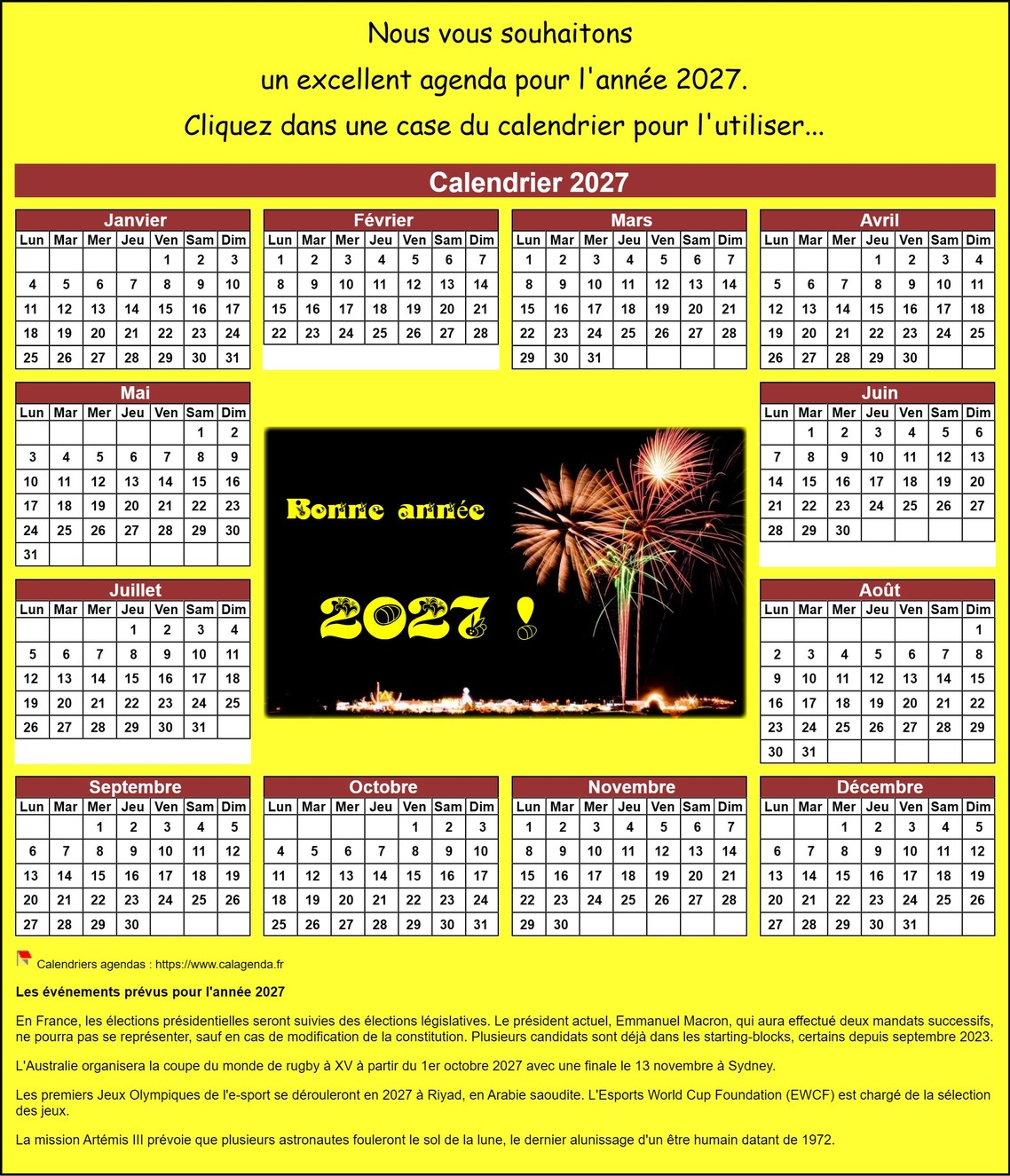Bonne année 2027