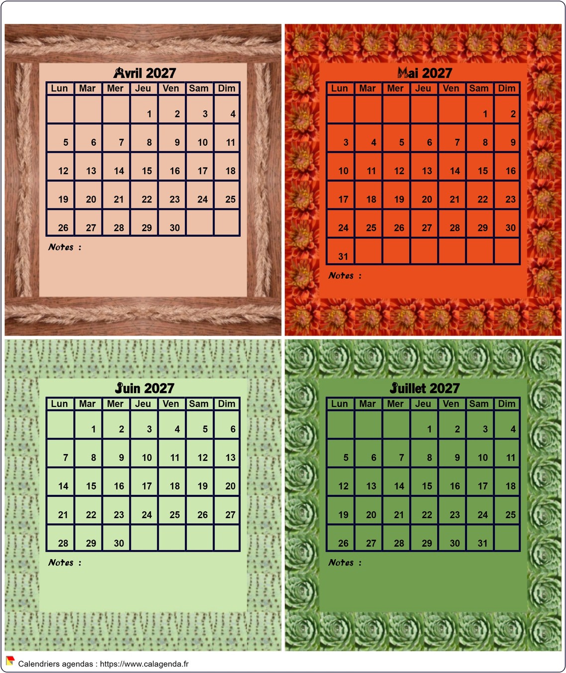 Calendrier planning agenda