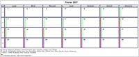 Choisissez les zones des vacances scolaires à afficher dans ce calendrier de février 2027