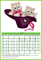 Calendrier de mai 2027 de la série 'Chats'