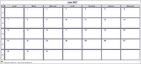 Choisissez les zones des vacances scolaires à afficher dans ce calendrier de juin 2027