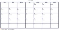Calendrier d'octobre 2027 à imprimer vierge, avec les fêtes
