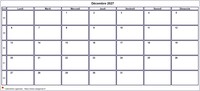 Choisissez les zones des vacances scolaires à afficher dans ce calendrier de décembre 2027