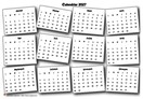 Calendrier 2027 annuel 3D pêle mêle