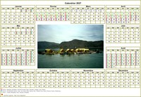Calendrier 2027annuel avec photo, agenda synthétique, format paysage, sous-main ou mural Calendrier 2027annuel avec photo, agenda synthétique, format paysage, sous-main ou mural
