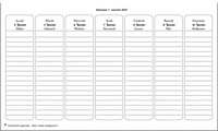 Calendrier hebdomadaire à imprimer de format paysage