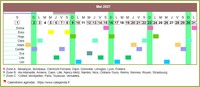 Calendrier 2027 planning horizontal de mai