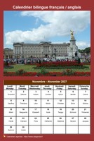 Calendrier de mai 2027 bilingue français / anglais.