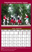 Calendrier mensuel 2027 basque