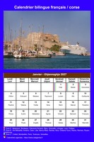 Calendrier mensuel 2027 corse