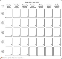 Calendrier de mai 2027 français / anglais / allemand.