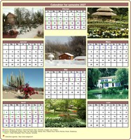 Calendrier 2027 semestriel avec une photo différente chaque mois