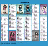 Calendrier 2027 semestriel Gorjuss
