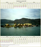 Modèle par défaut du calendrier agenda semestriel, avec photographie au centre