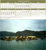 Modèle par défaut du calendrier agenda semestriel, 3 colonnes, un trimestre par ligne