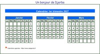 Calendrier 2027 à imprimer artistique trimestriel, format mini de poche, avec photo