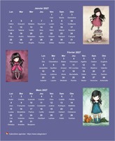Calendrier 2027 trimestriel Gorjuss