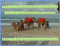 Calendrier 2027 trimestriel horizontal avec une photo en fond de calendrier