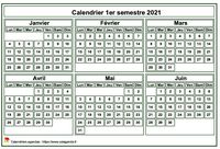 Calendrier 2024 à imprimer, semestriel, format mini de poche, fond blanc