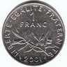 Dernière pièce de un Franc fabriquée en 2001